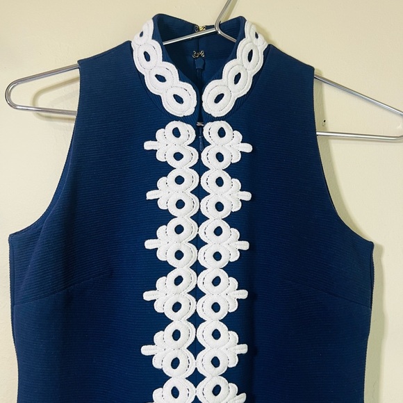Lilly Pulitzer Navy Dress with White Accents - Picture 2 of 6